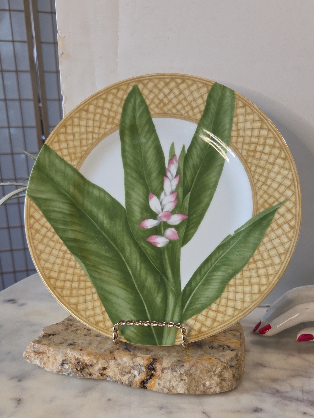Vintage | 222 Fifth "Rain Forest" Fine Porcelain Plate 10.5" STUNTING!